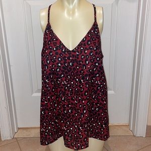 Women’s tank top cheetah leopard print large l